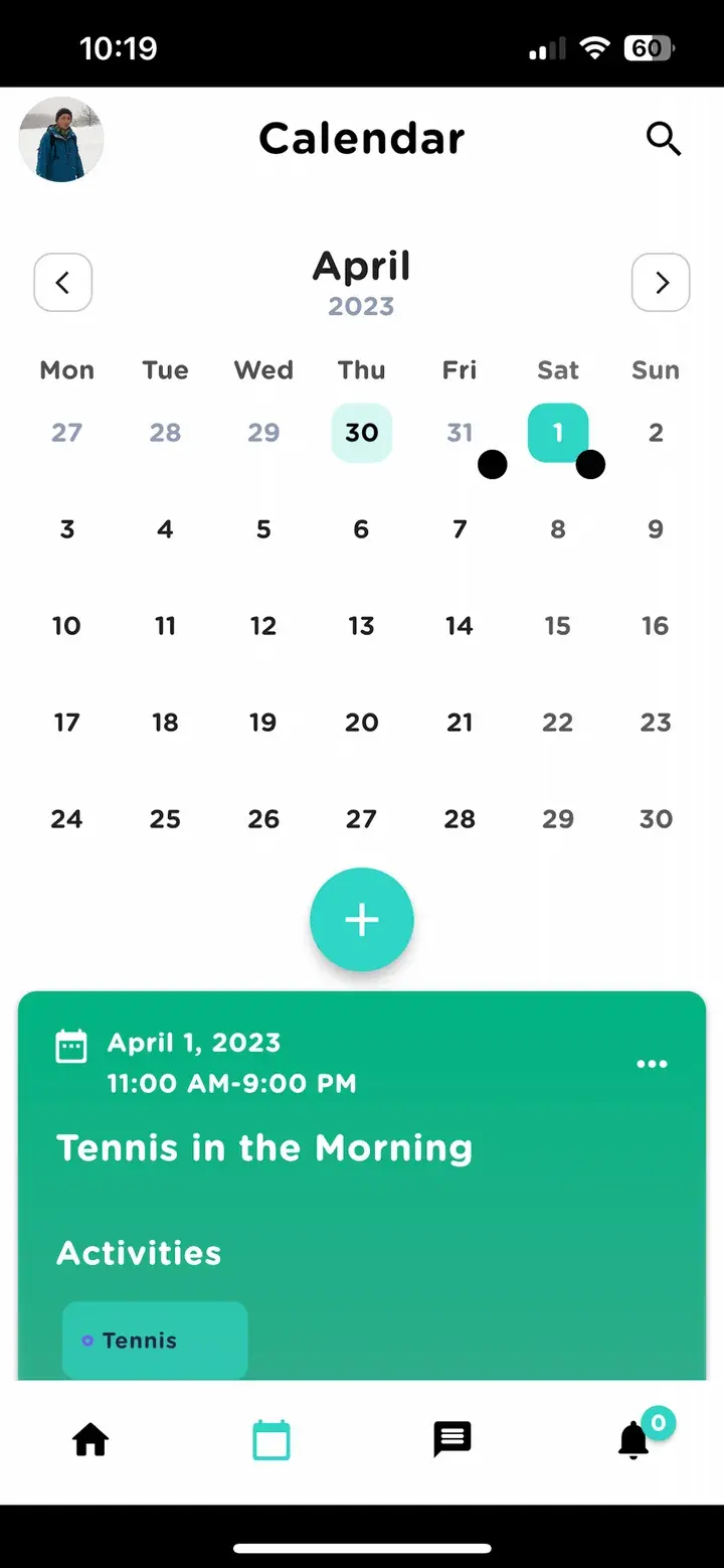 Activity calendar