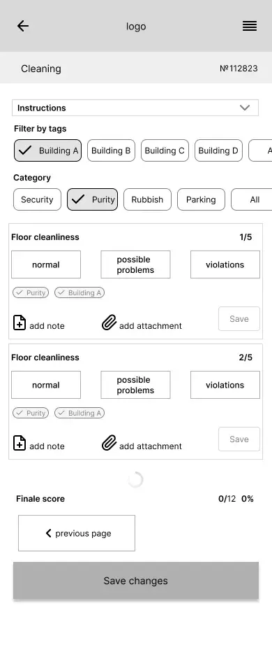 Editing an audit template