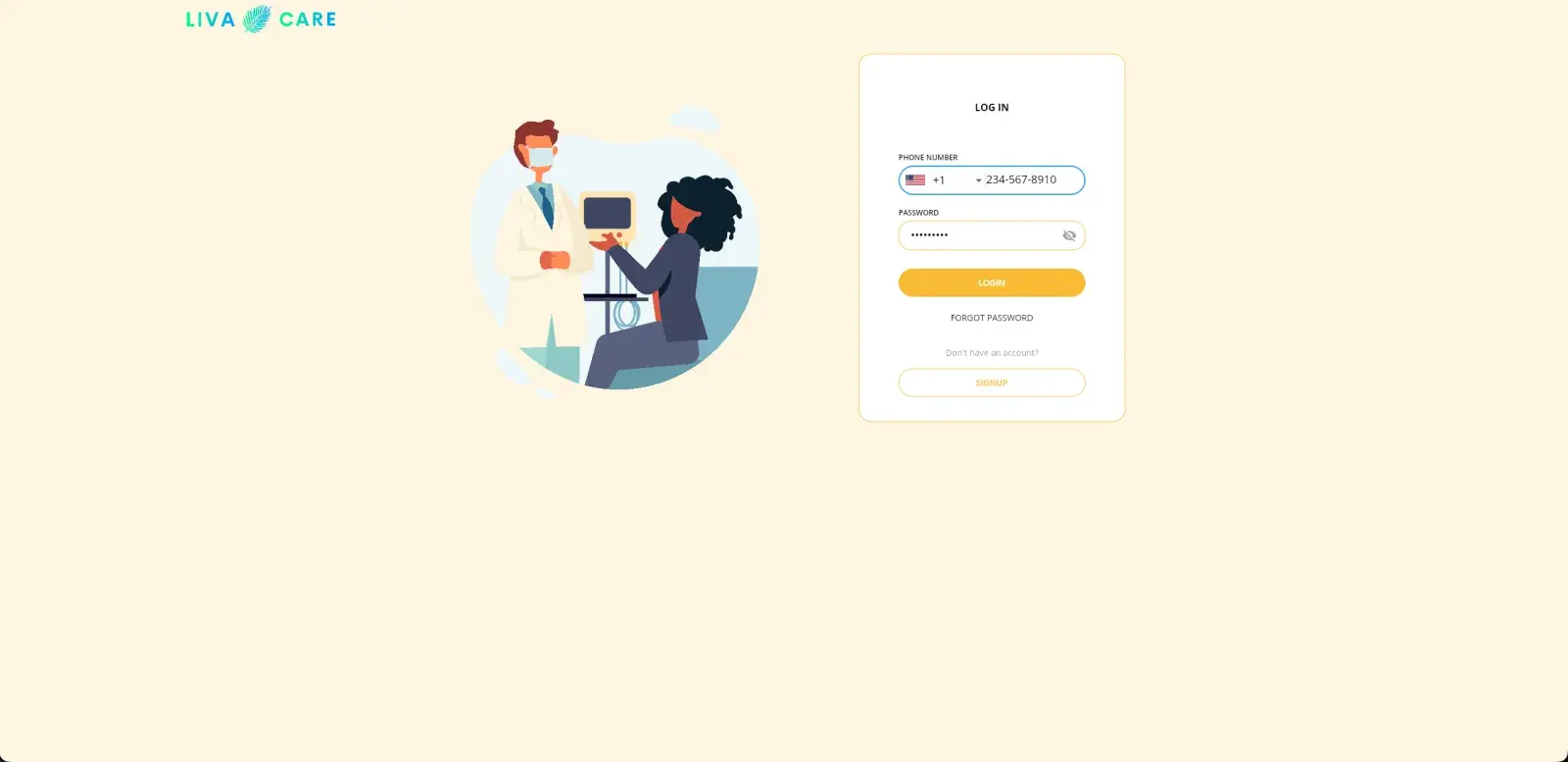 Doctor portal sign-in