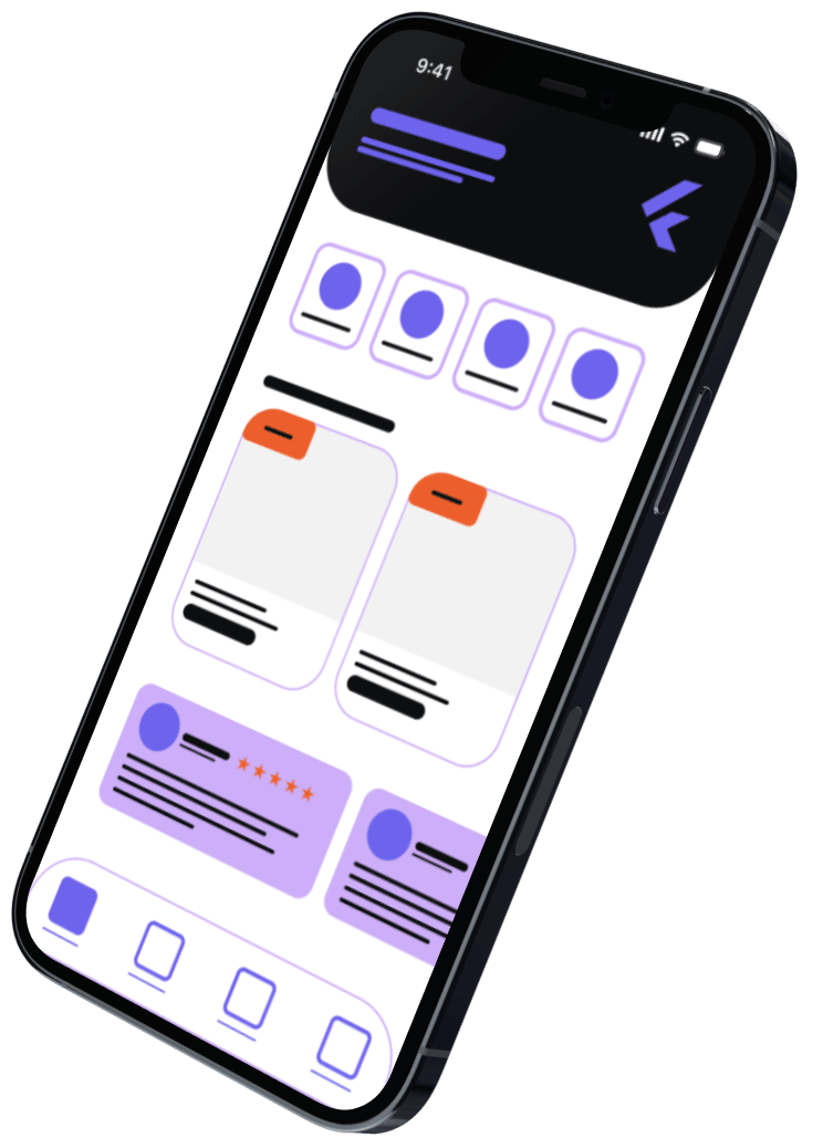 Modern health tech and ed tech app interface