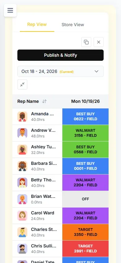 Scheduler on a phone