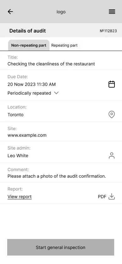 Audit details in progress