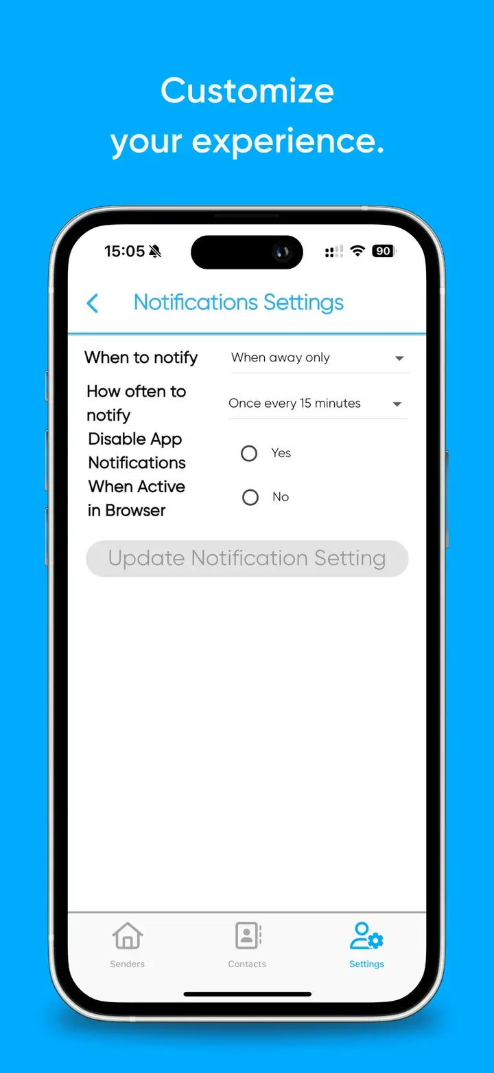 Notification settings
