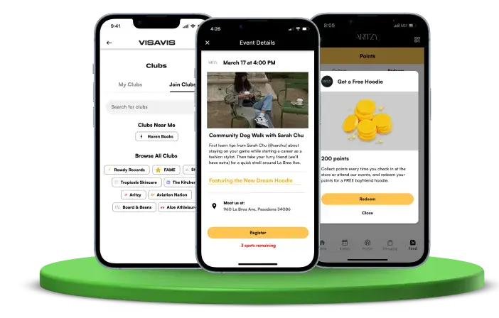 Clubs and event details